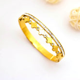 Golden Clover Crown Bracelet